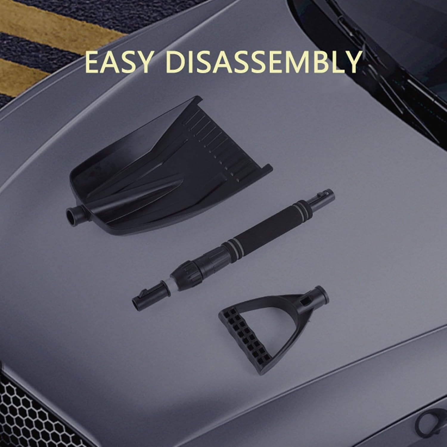 Folding Snow Shovel - Large Capacity | Lightweight & Portable - Wide Snow Clearing Range with Ergonomic D-Shaped Handle and Aluminum Blade - Snow Shovel for — image 5