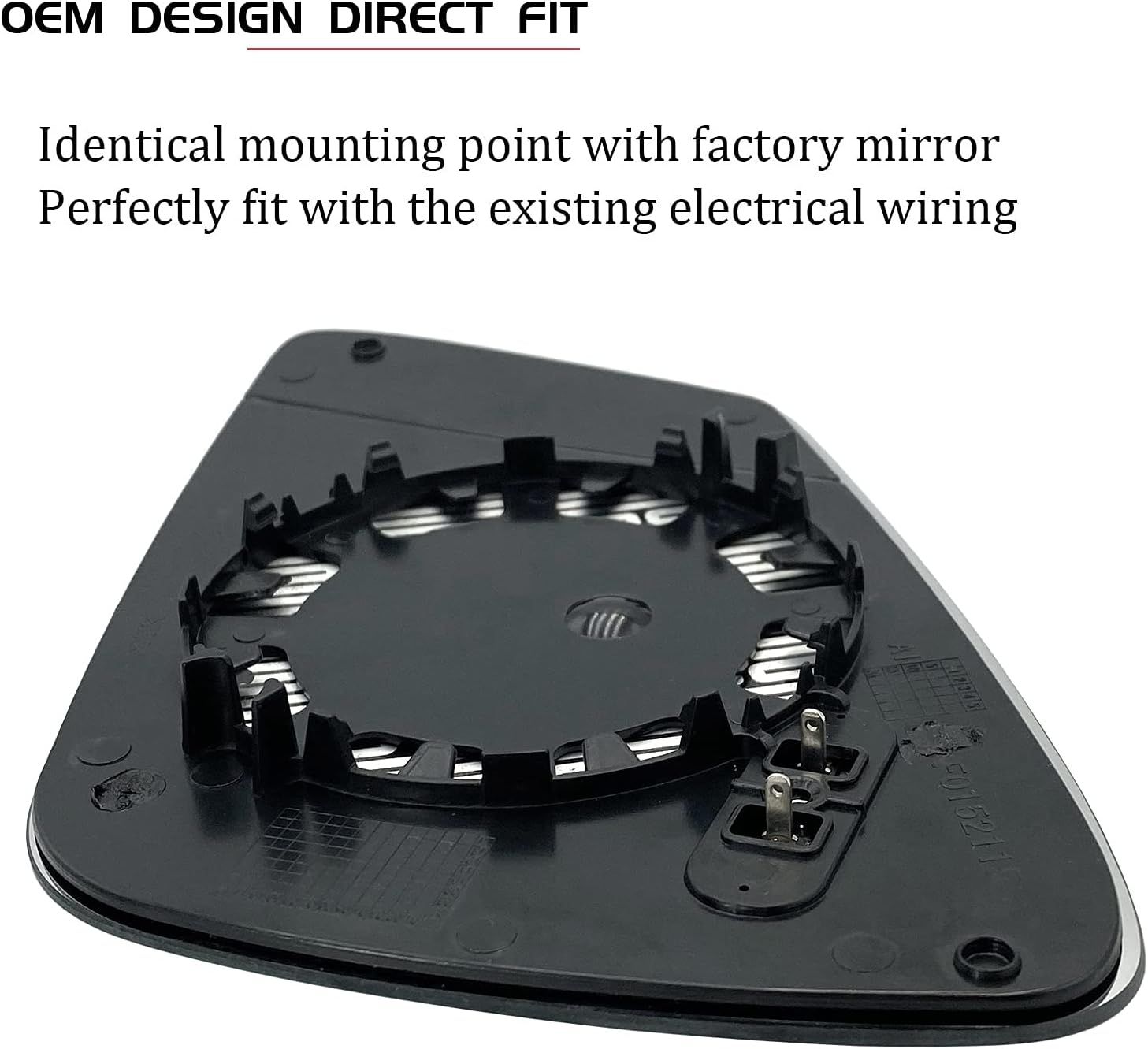 Passenger Right Side Heated Convex Mirror Glass Replacement with Rear Holder for BMW 228i, 320i, 328i, 330i, 428i and 430i Models โ image 4
