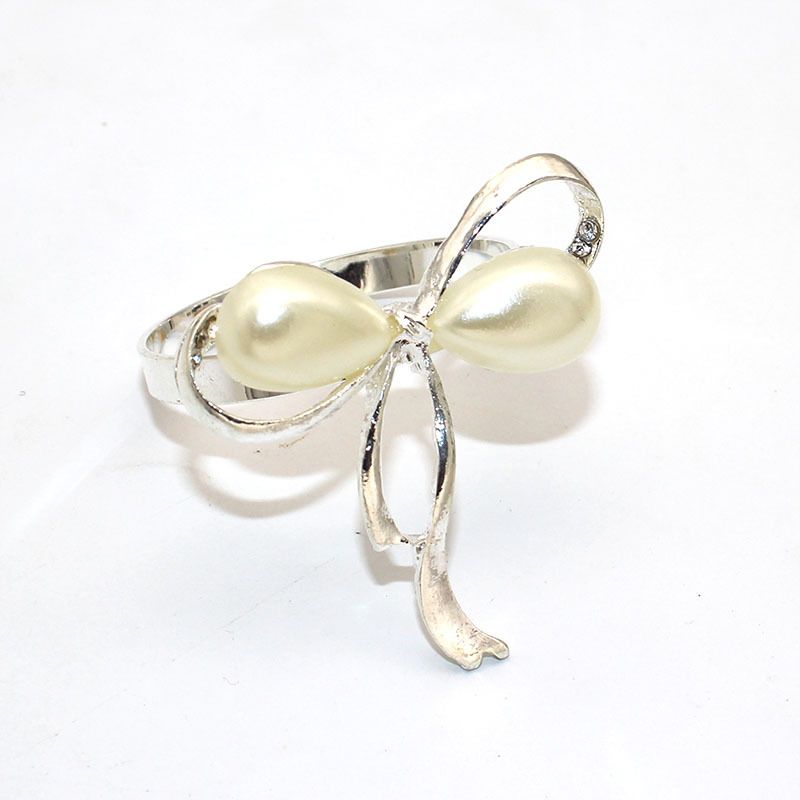 Napkin Rings Set of 3, Bow Napkin Rings for Wedding Party Banquet Decoration Christmas Tableware Decoration Mouth Ring Napkin — image 3