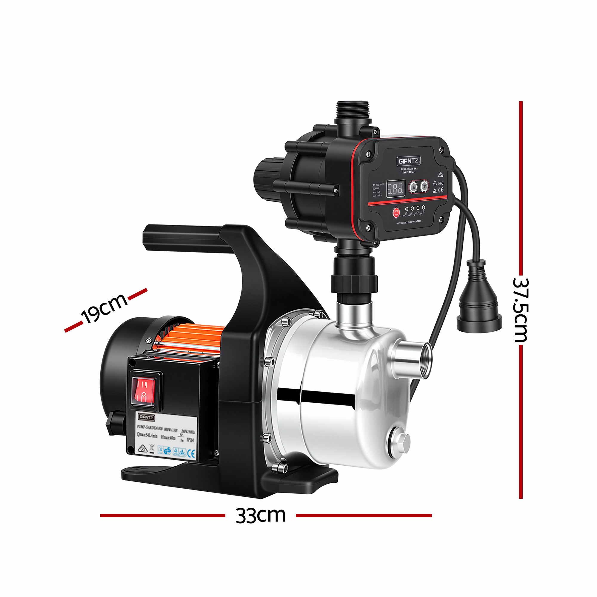 Giantz Garden Water Pump Auto Controller Tank Farm Irrigation House 800W Max — image 2