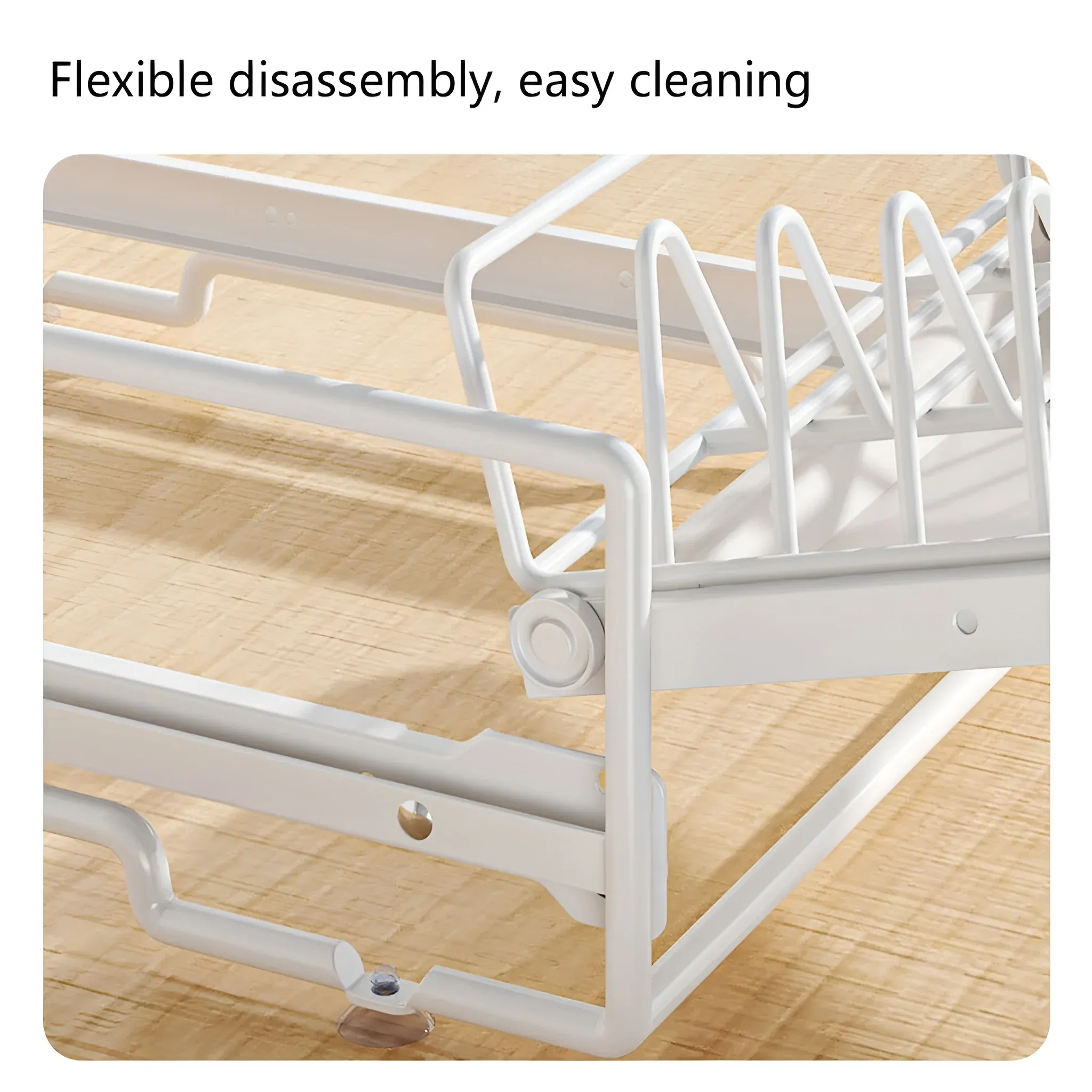 Pull Out Storage Rack Kitchen Dish Bowl Organiser Carbon Steel 40 x 30 x 13cm - Dish Rack โ image 5
