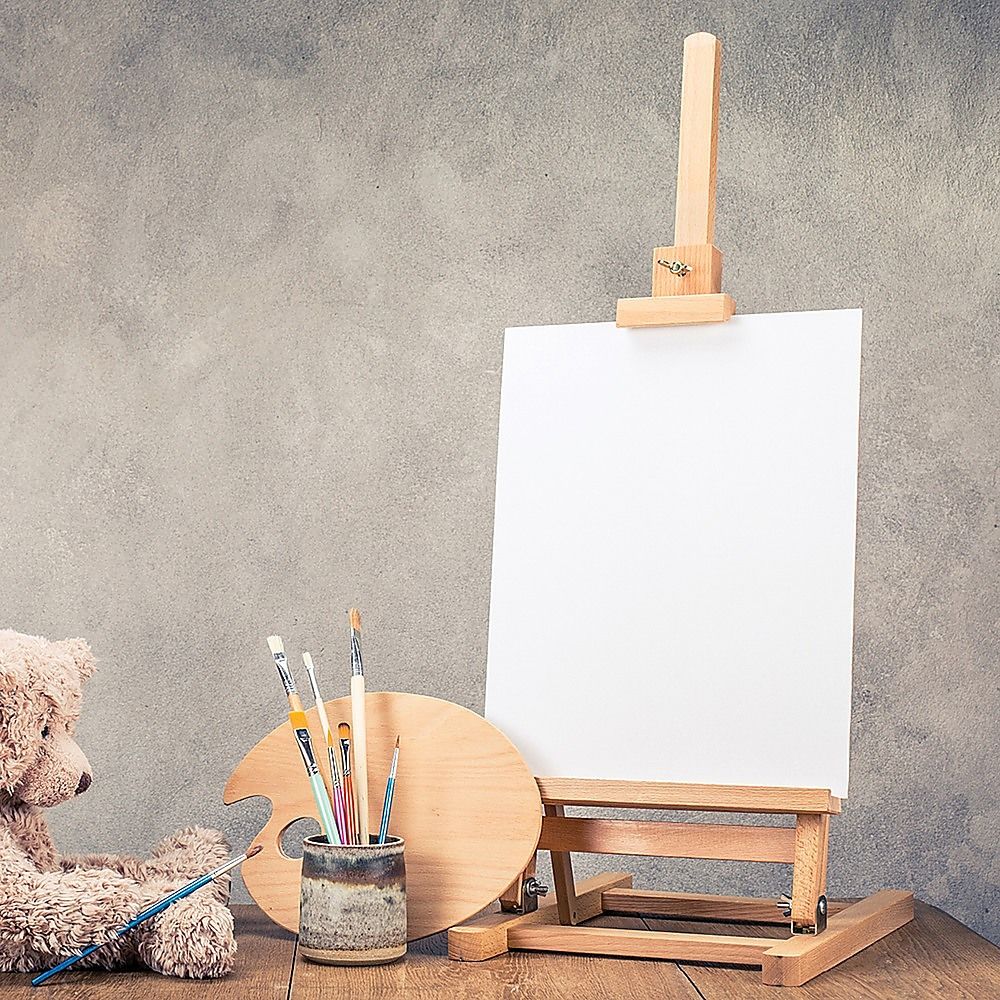 Tabletop Easel Wood Studio H Frame Artist Painting Display Stand For Art Wedding Shop Use โ image 3