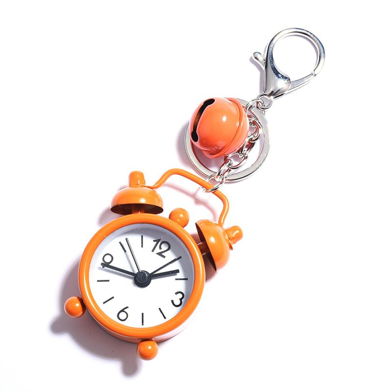 3pcs Mini Cute Small Alarm Clock Pendant Cartoon Keychain Pendant Cute No Tick Alarm Clock Keyting Bag Accessory Bulk Heavy Duty — image 5