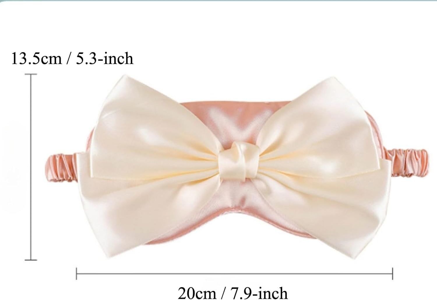 Cute Bow Satin Eye Mask for Women Girls, Breathable Cooling Nap Sleep Cover for Summer Dorm Essentials (Blue) โ image 3