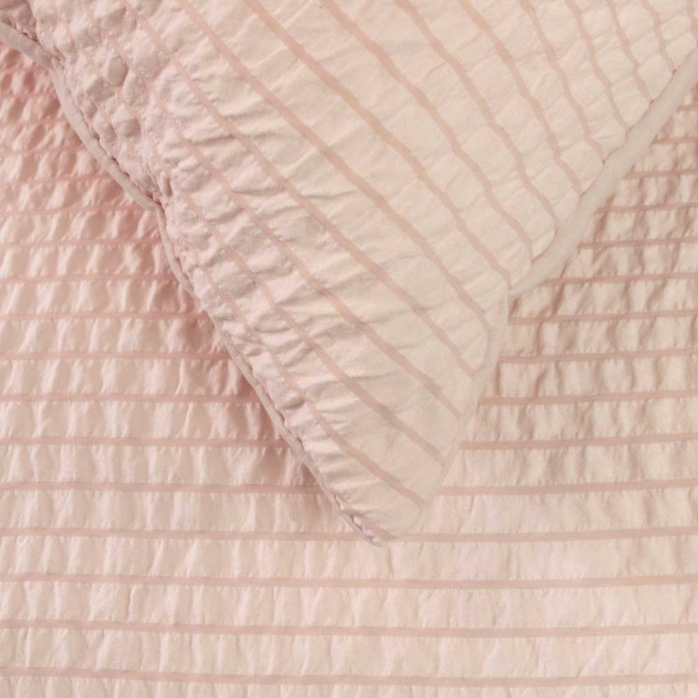 Ardor Ingrid Blush Seersucker Stripe Quilt Cover Set Double — image 4