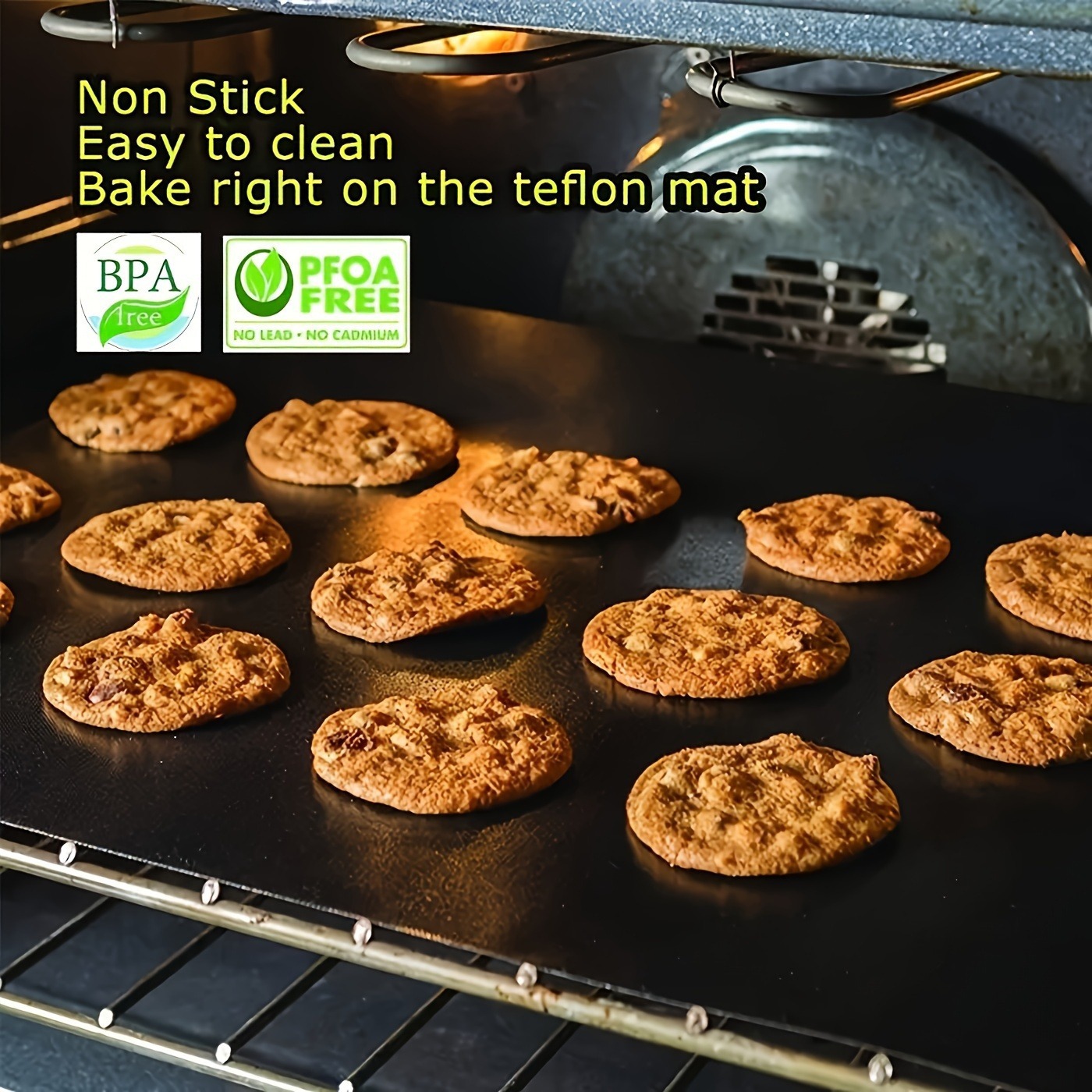 2-Pack 33x40cm Reusable Drip Guard for Ovens, Grills & Microwaves - High-Temperature Resistant Fiberglass Baking Sheet, Heavy Duty & Easy Clean โ image 2