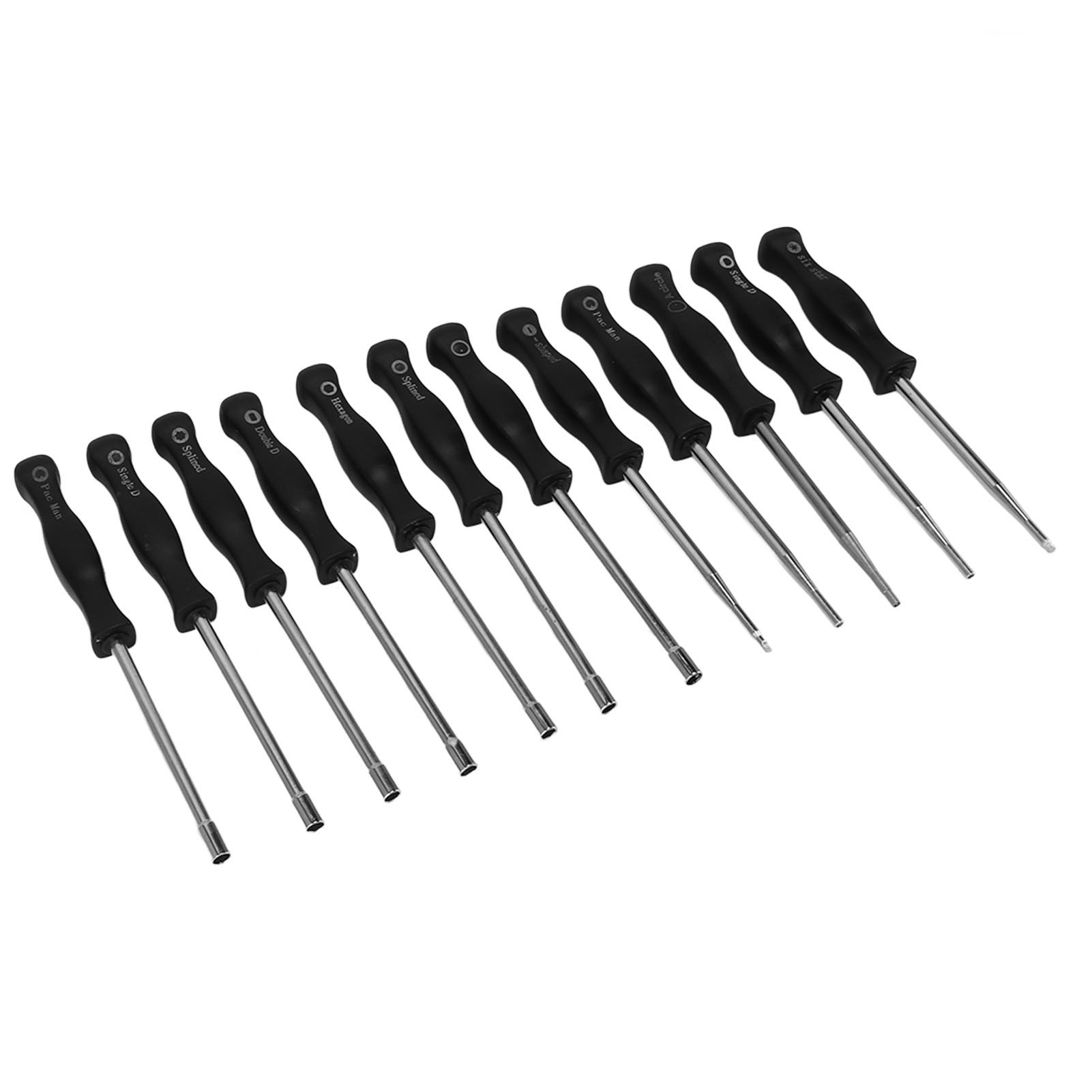 Carburator Adjusting Kit with 12 Screwdrivers 1 String Steel Brush Comfort Grip Carburetor Repair Tools for 2 Cycle Carburetor Engines Trimmer — image 6