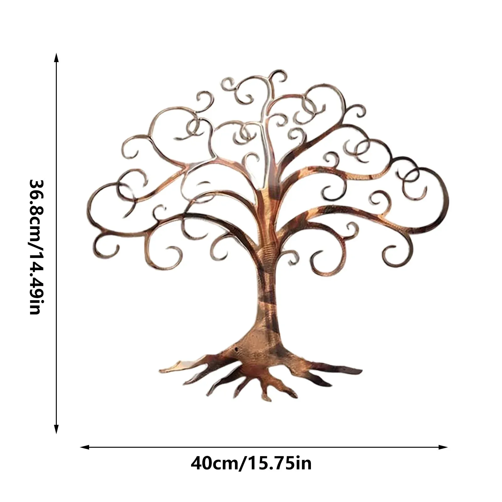 Waterproof Iron Metal Wall Art Decor, Modern Hanging Ornament for Outdoor Garden Patio, 11.81 × 9.84 in — image 3