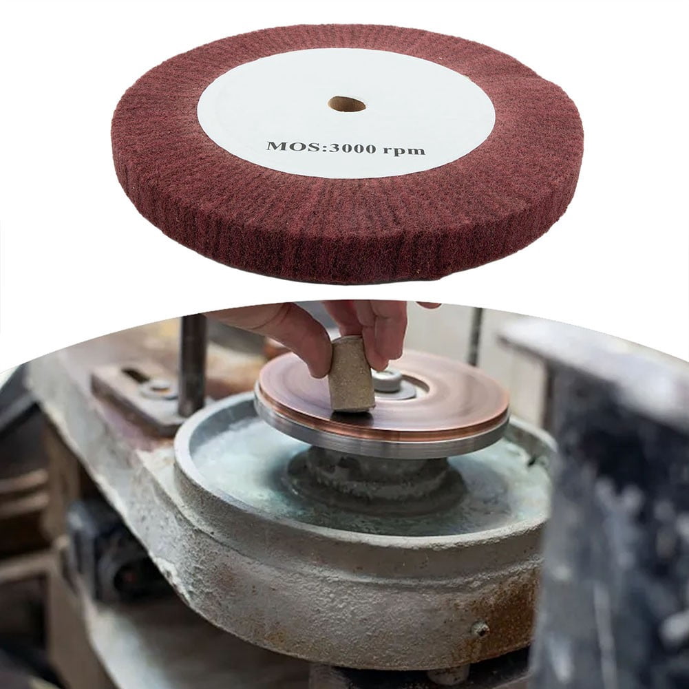 4”~12“ Nylon Fiber Flap Polishing Wheel Disc Non-Woven Abrasive Buffing 320-Grit 125Mm Smile Home 125Mm — image 2