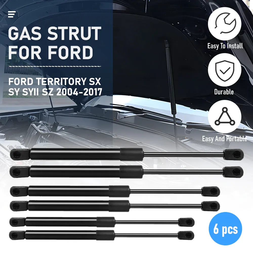 6pcs Premium Gas Struts Kit for Ford Territory SX SY 2004-2011 Bonnet Tailgate Window Glass Direct Replacement Steel Anti-Rust Easy Install โ image 2