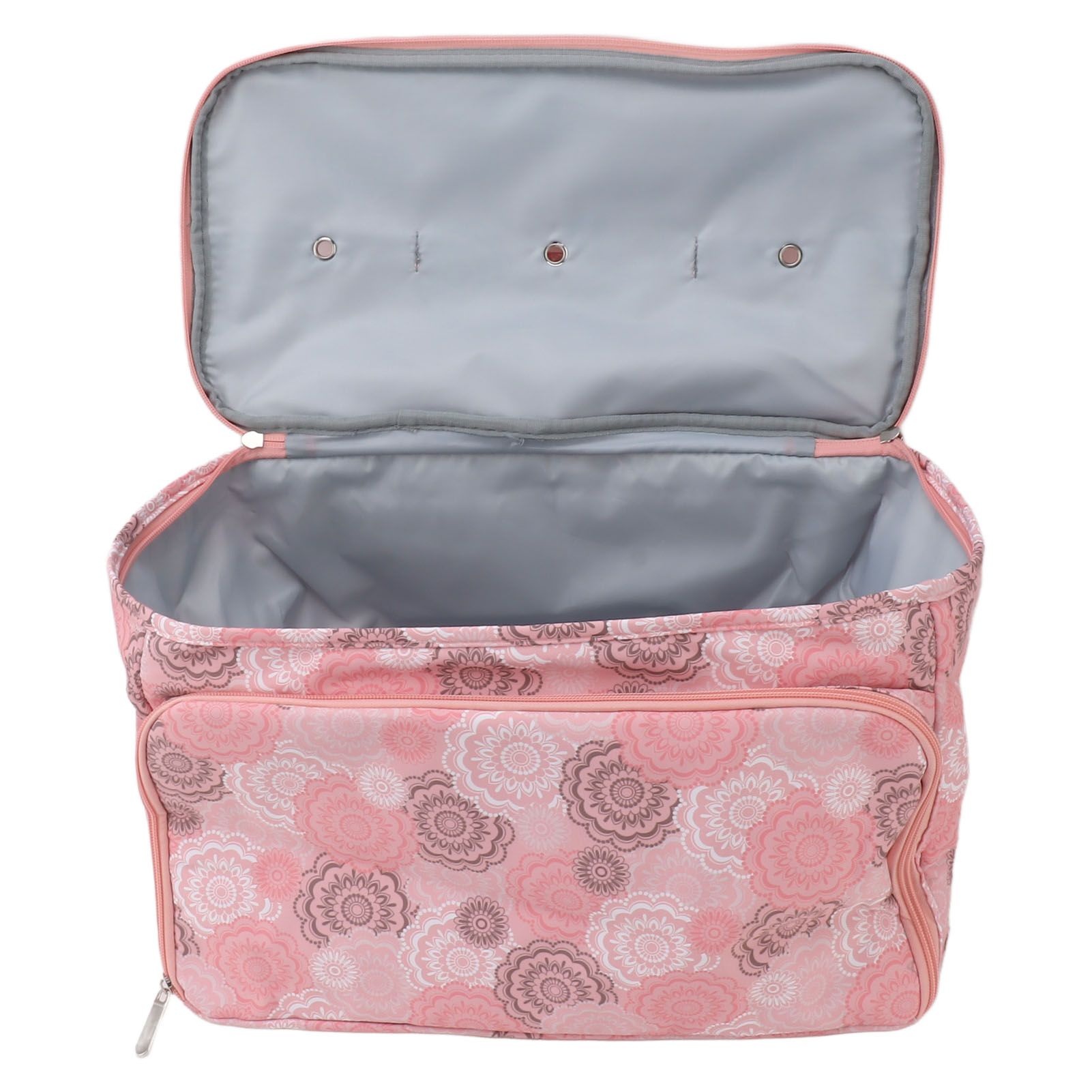 Knitting Bag Pink Oxford Cloth DIY Multifunctional Portable Crochet Holder Bag with Dividers for Knitting Needles Yarn Balls Sewing Supplies — image 6