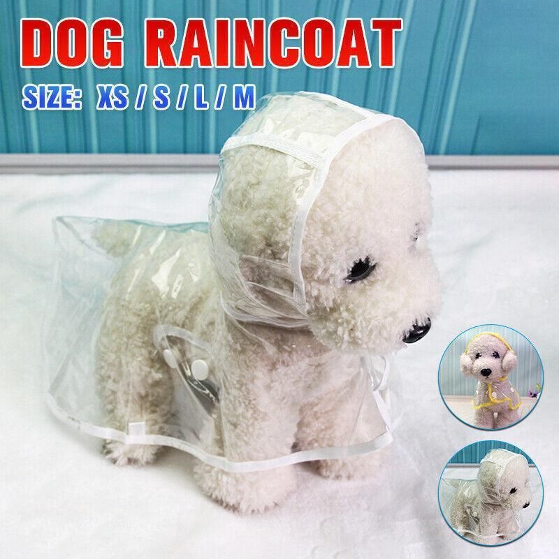 Puppy Waterproof Pet Dog Raincoat Jacket Clothes Vest Rain Outdoor Coat Hoodies Yellow - M — image 2