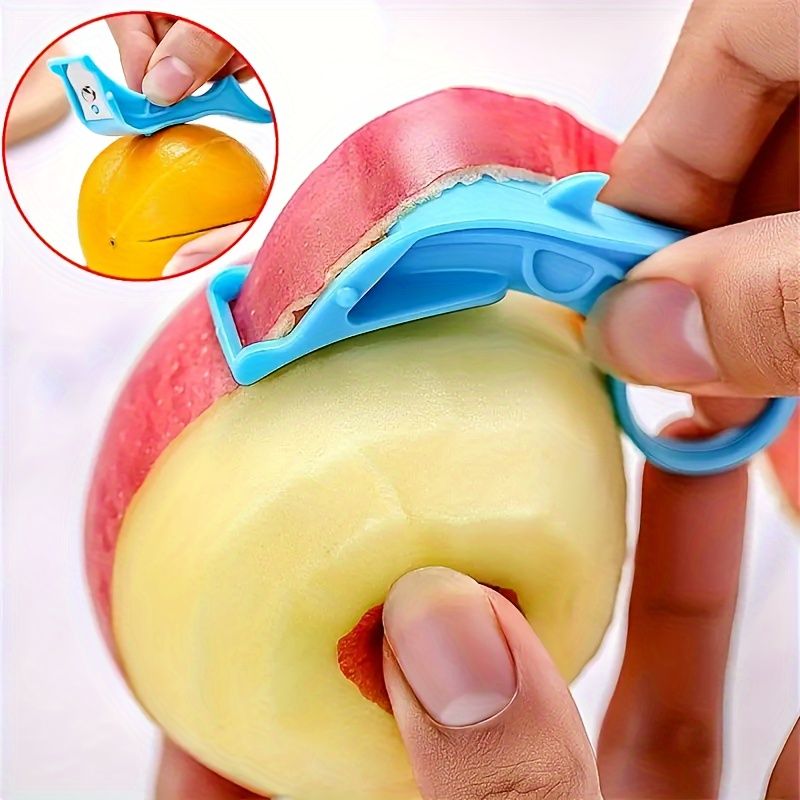3/6pcs Portable Apple Peeler Tool, Portable Fruit Peeler for Pears and Kiwis, Thin Peeling Knife — image 4