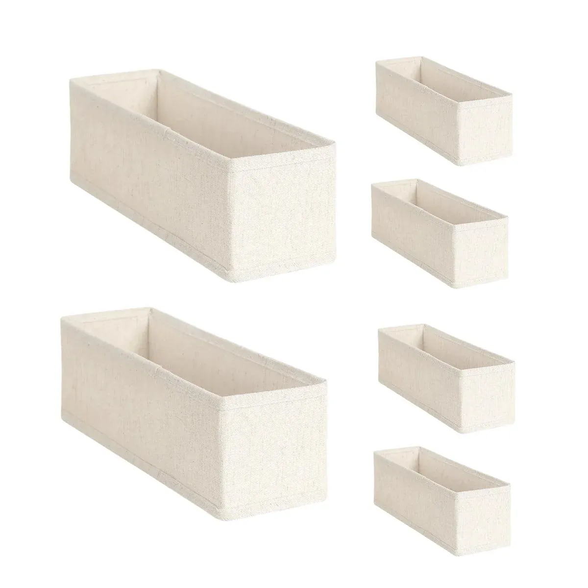 6pcs Foldable Socks Underwear Storage Basket Portable Drawer Organizer Box β image 2