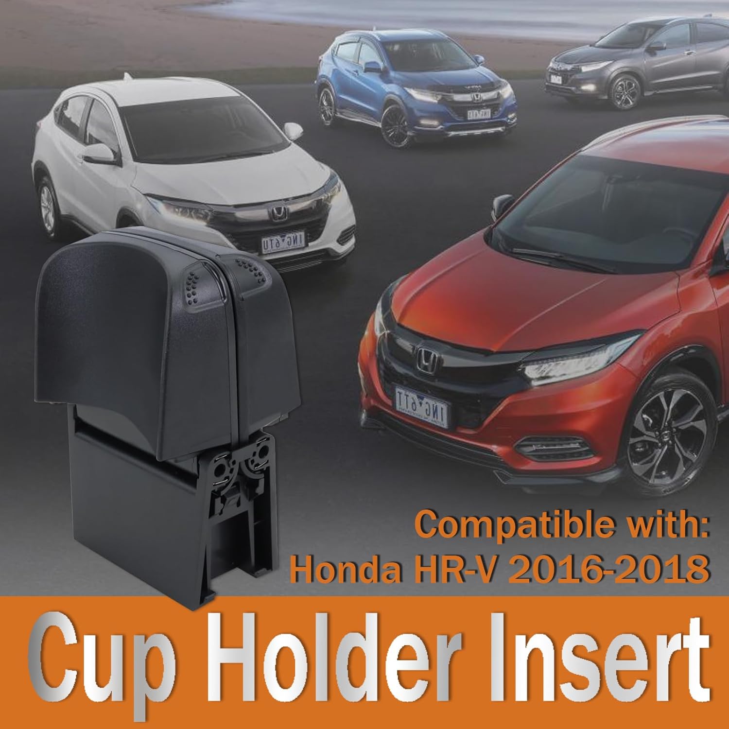 Cup Holder Insert Fits for 2016 2017 2018 Honda HRV HR-V, Replaces 77230-T7W-A02ZA — image 2