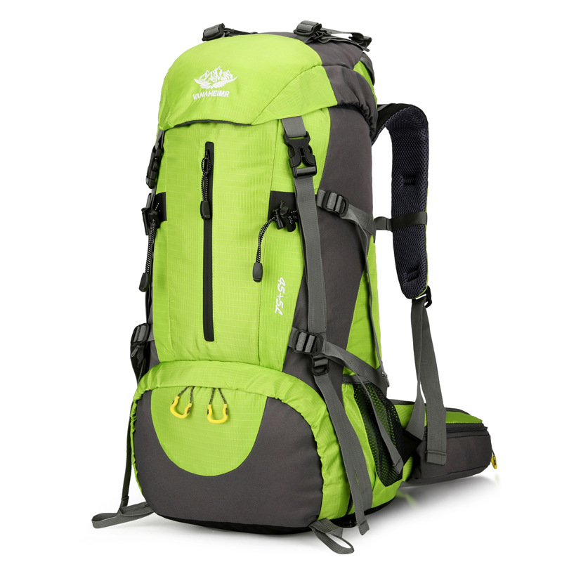 Green Nylon Hiking Backpack - Multifunctional Outdoor Sports Bag
