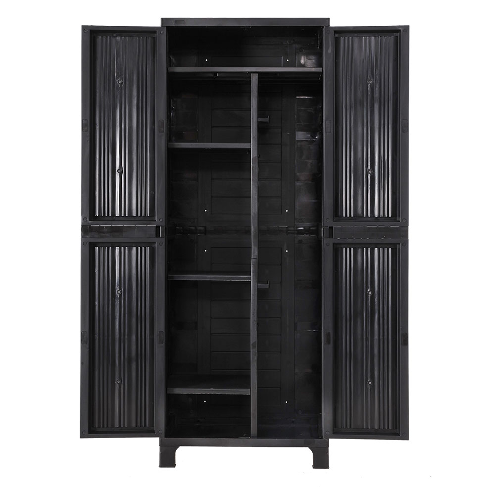 Gardeon Outdoor Storage Cabinet Box 173cm Lockable Cupboard Sheds Garage Adjustable Black โ image 3