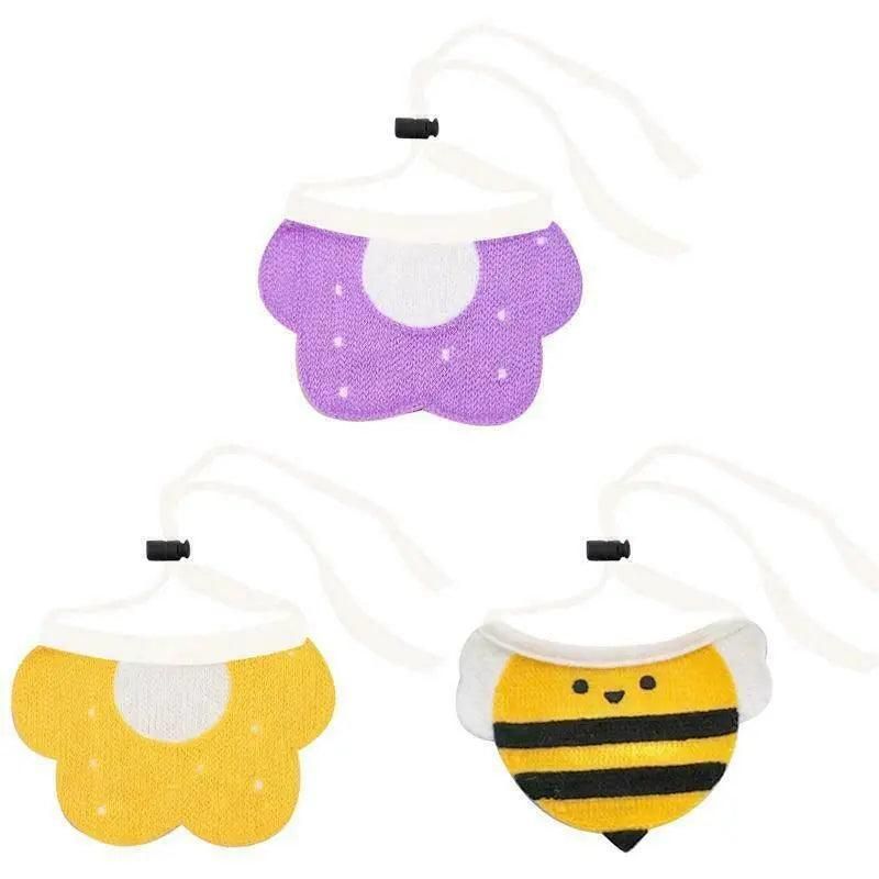 Pet Bandana Bib for Cats and Dogs Triangle Saliva Scarf for Decoration or Daily Use - Honeybee — image 3