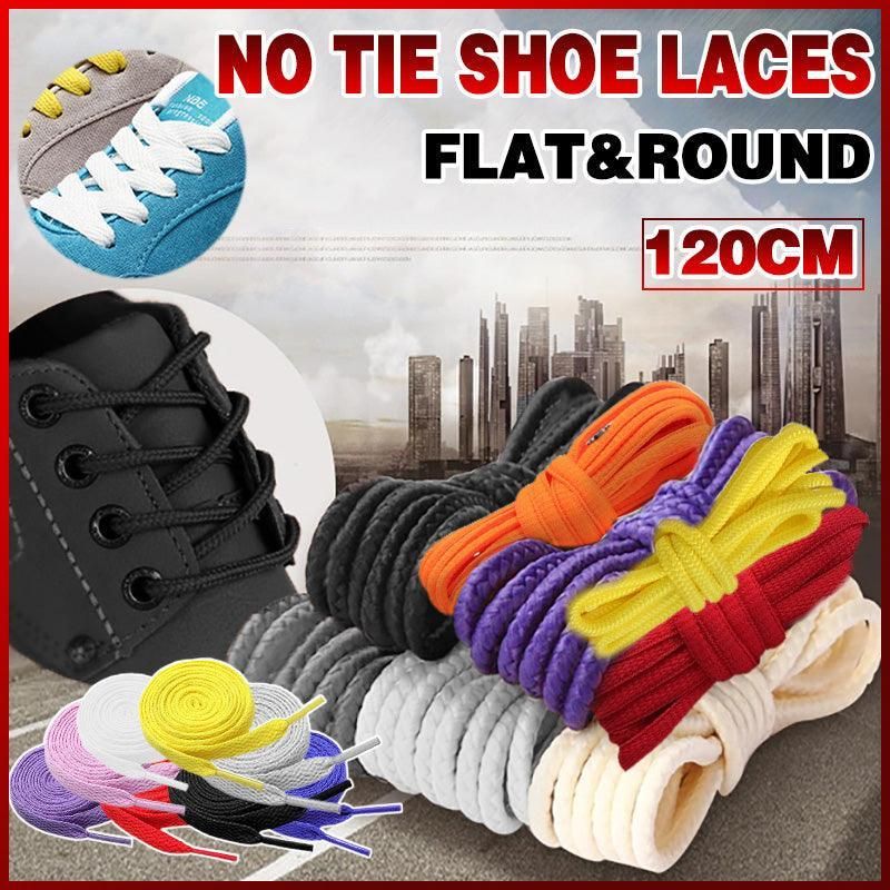 Shoelaces Colorful Coloured Flat Round Oval Bootlace Sneaker Shoe Laces - Oval-White โ image 2