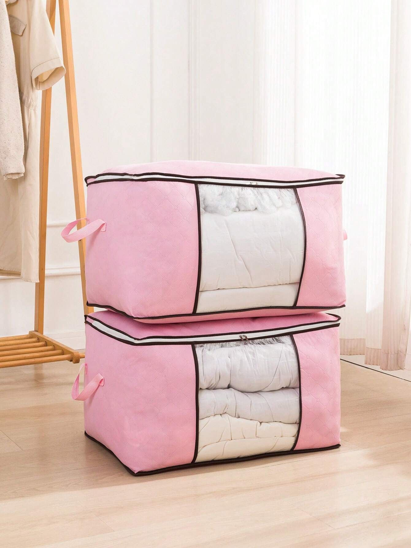 1Pc Large Capacity Non Woven Quilt Storage Bag Travel Moving Packing Bag For Clothes Luggage Seasonal Storage Organization Home Bedroom Christmas Decor Gift — image 3