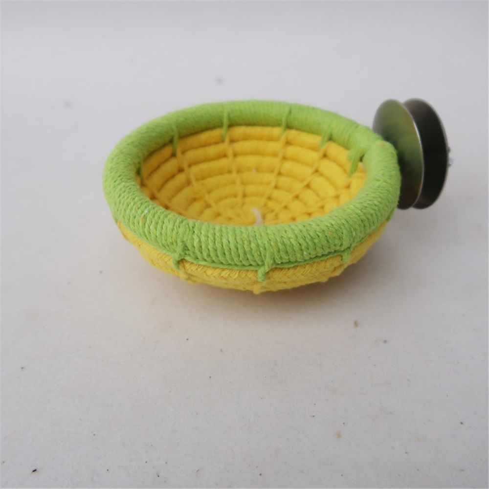 Handmade cotton rope bird breeding nest hatching house parrot nest cage buji parrot long tailed parrot canary love bird (yellow) โ image 5