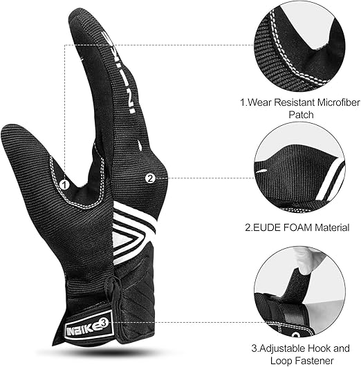 Breathable Mesh Motorcycle Gloves Touchscreen with TPR Palm Pad Hard Knuckle-White-XLarge โ image 3