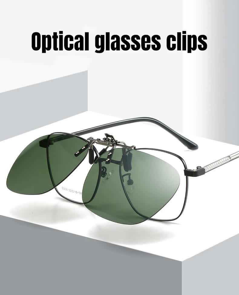 2 Pcs Gradient Pink Polarized Clip-On Sunglasses - Day & Night Use, Frameless Polygon Design for Fishing & Driving — image 3
