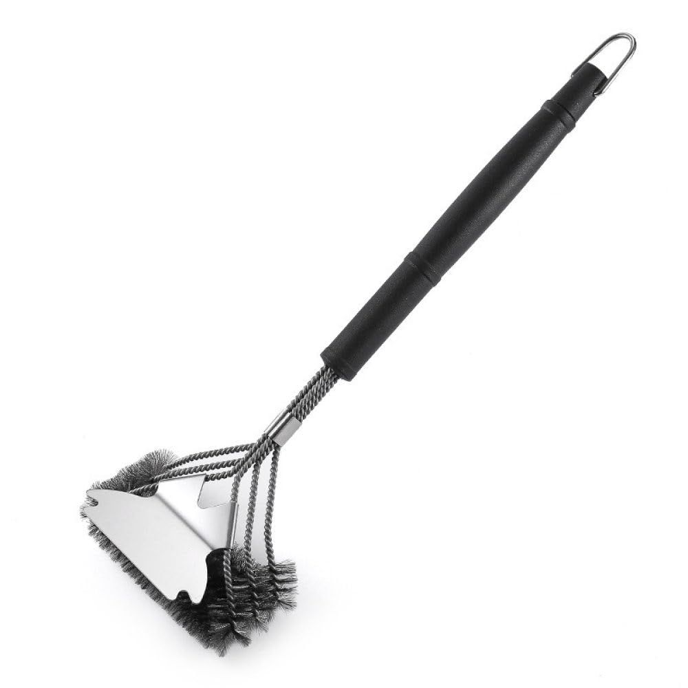 Grill Brushes Barbecue Scrapper Accessories Cleaning Brush Tools Outdoor Cleaner Stainless Steel Bristles Wire Kitchen Clean,Black