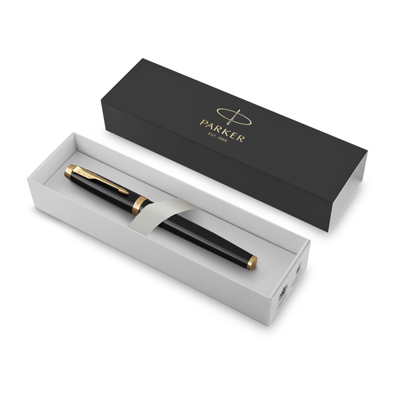 PARKER IM Black Gd Trm Ball Pen Md Blu โ image 3