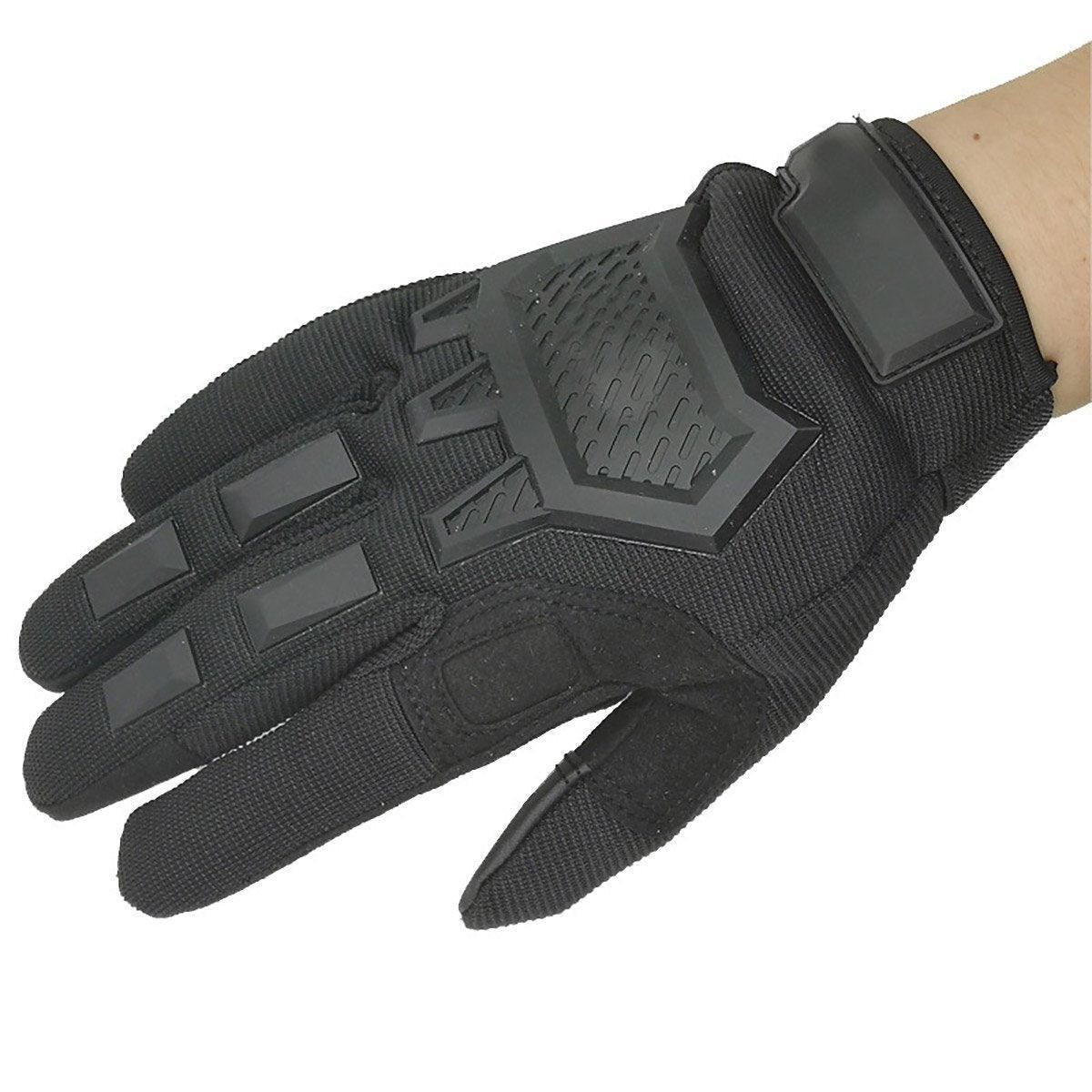 Tactical Full Finger Motorcycle Training Touchscreen Outdoor Sports Gloves - Black-XL