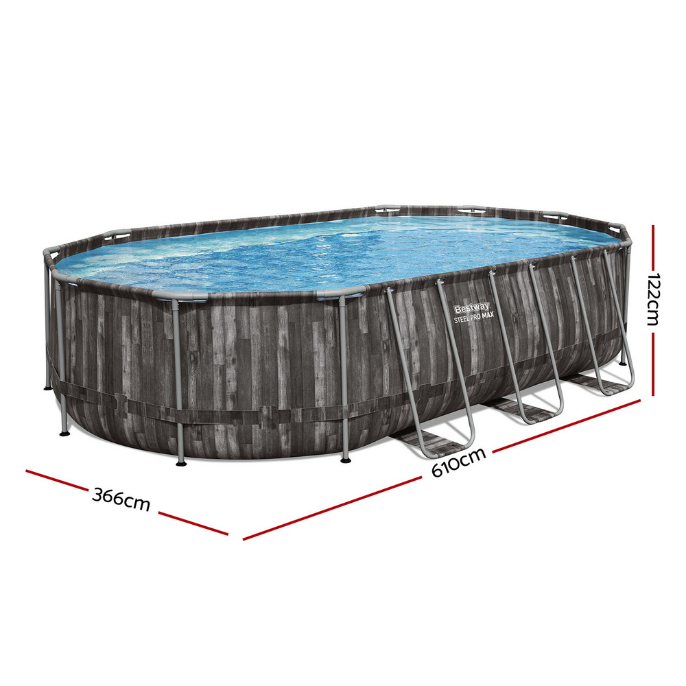Bestway Steel Frame Pool 6.1x3.66m with Pump — image 2