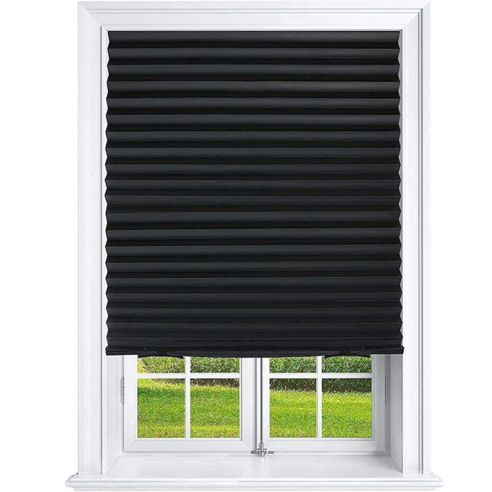 Window Blinds Cordless Blackout, No Drill Cut to Size Clip On Stick On Self Adhesive Temporary Blinds Pleated Paper Blinds Fits Blinds Window Roller for — image 2