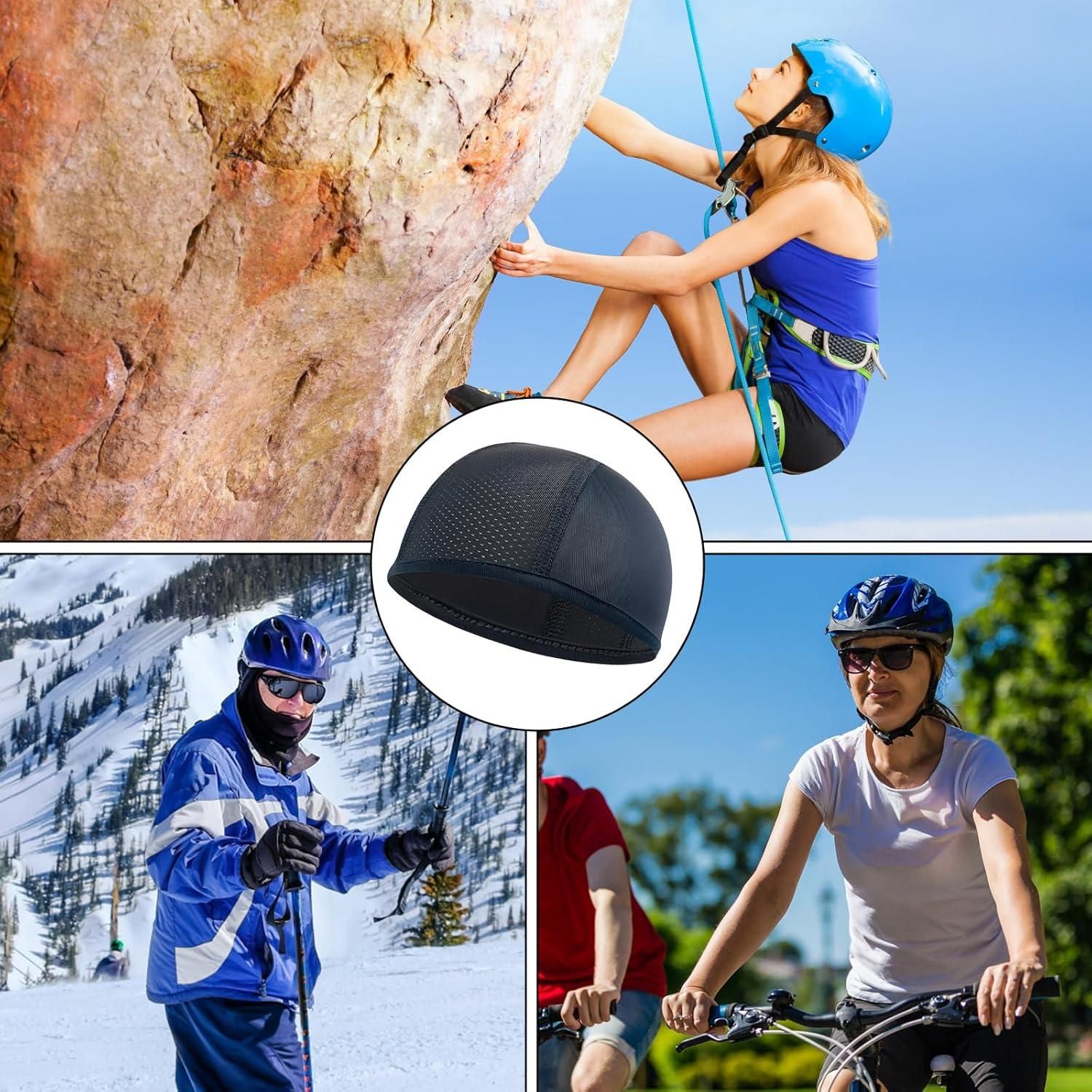 3-Piece Summer Breathable Cycling Head Cover - Sports Sweat-Absorbing Hat for Motorcycle (Inner Liner) — image 4