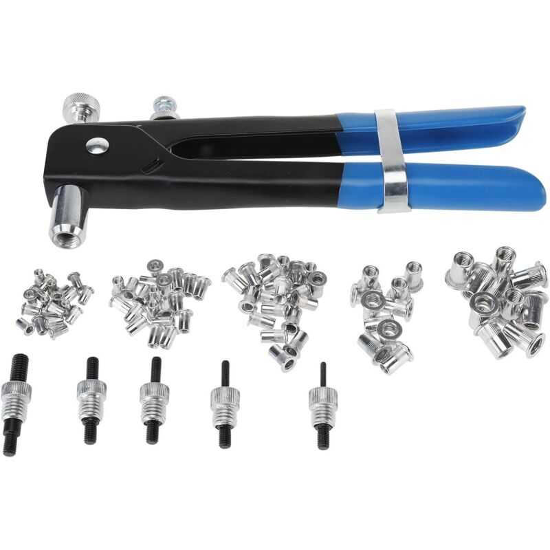 86 pcs Rivet Gun M3 M4 M5 M6 M8 Threaded Nut Rivet Nut Tool Riveting Pliers Threaded Insert Kit — image 2