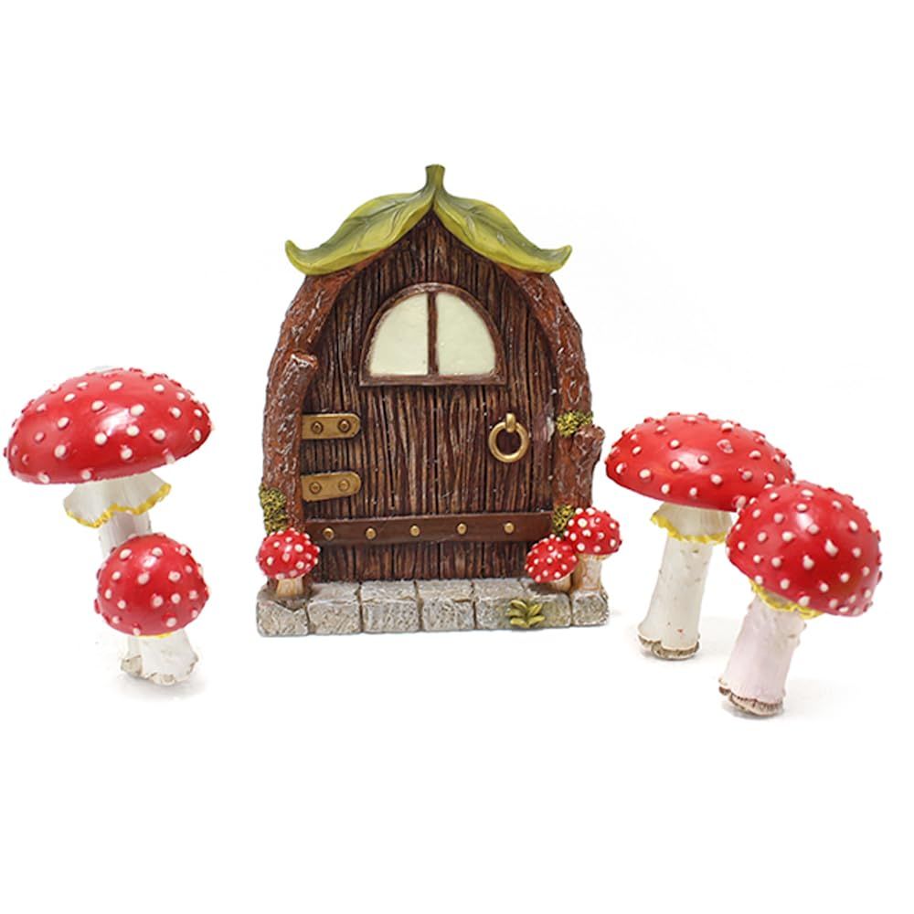 Outdoor Statues Fairy Garden Decoration,Outdoor Art Yard Garden Gnomes Tree Face Figurine Indoor Decoration Garden Statue