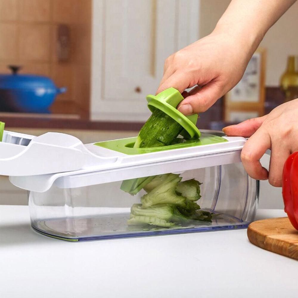 Vegetable Chopper with Container for Salad Prep Green โ image 5