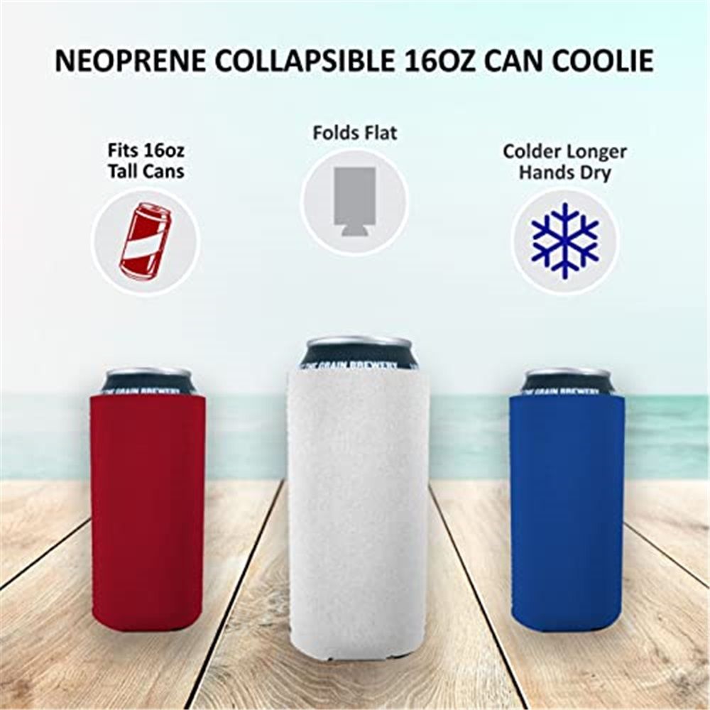 Blank Foam Pint Glass Coolie (Variety Color 12 Pack) - Blank Beer Can Cooler Sleeves Soft Insulated Beer Cozy for Cans Friendly Plain Coolies in Bulk for Beer β image 3