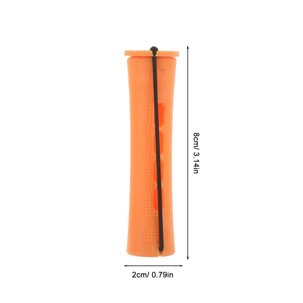 30Pcs Plastic Hair Perm Rods Medium Size for Salon and Home Use in Vibrant Orange