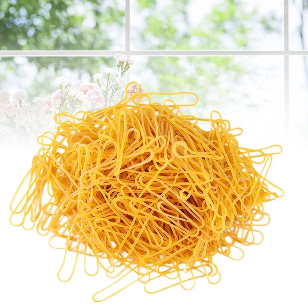 1 Box Sturdy Stretchable Rubber Bands Thick Elastic Bands for Office Supplies Natural Rubber