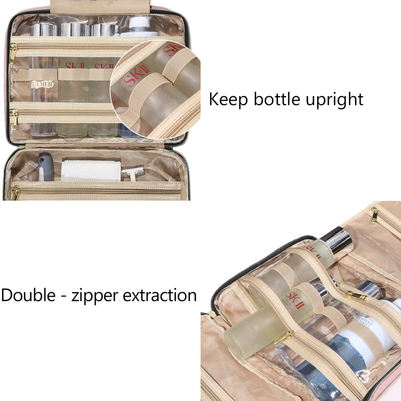 Ladies toiletry bag - Men's toiletry bag - Travel toiletry bag - Portable hanging storage box - Suitable for travel size shampoo, conditioner, skincare — image 5