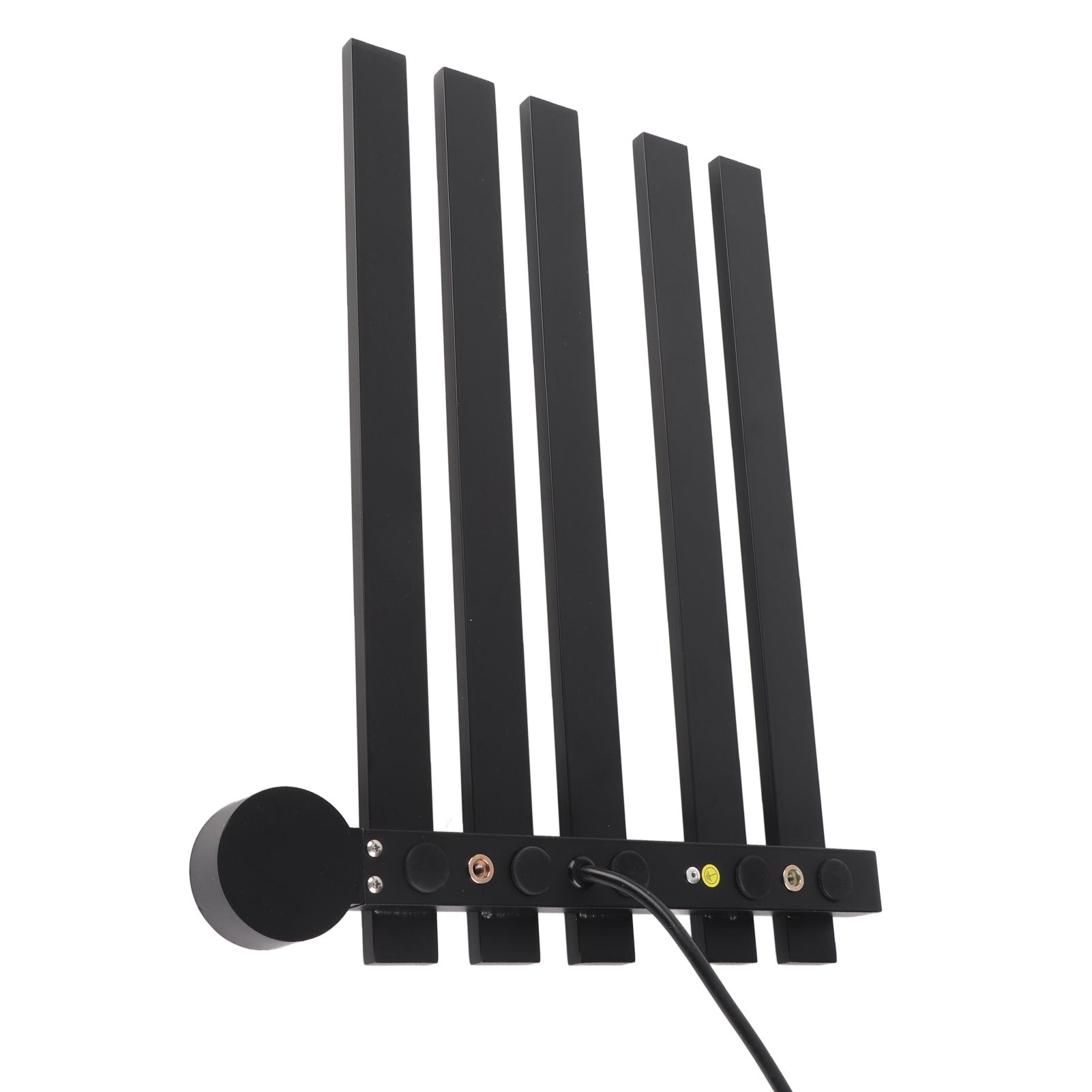 Heated Towel Rack Aluminum 5 Bars Smart Constant Temperature Towel Warmer Electric Towel Drying Rack for Bathroom Black AU Plug 220V
