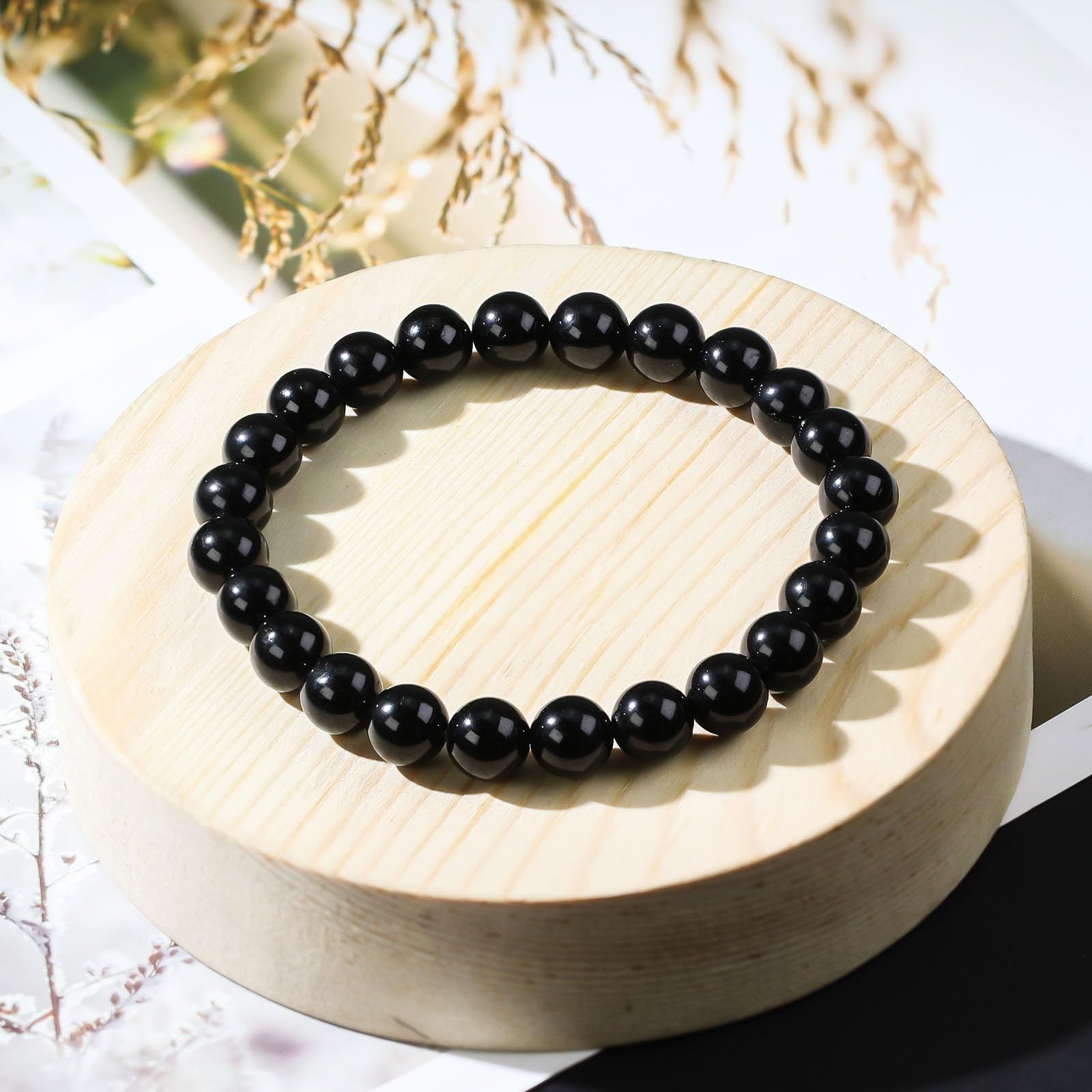 8mm Natural Gemstones Round Beads Energy Power Crystal Chakra Reiki Healing Elastic Stretch Bracelet 7 Inch Unisex โ image 5