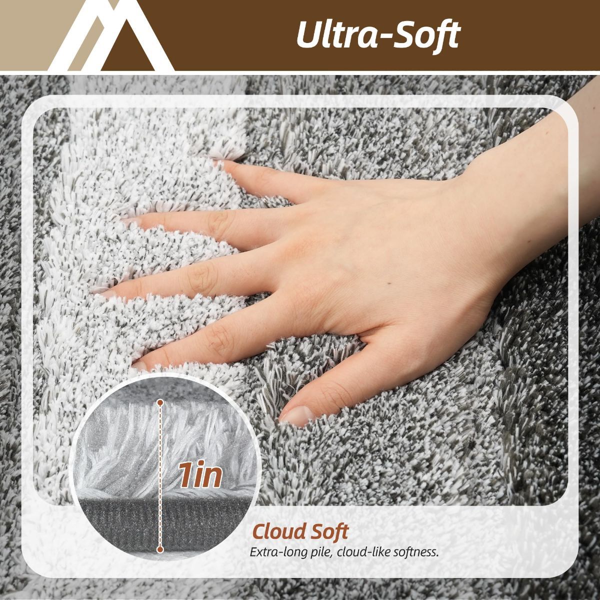 Bathroom Rugs, Ultra Soft Absorbent Bath Mat, Beige | Non-Slip TPR Backing Stays in Place, Machine Washable Bath Rugs Shaggy Rug for Bathroom Floor — image 4
