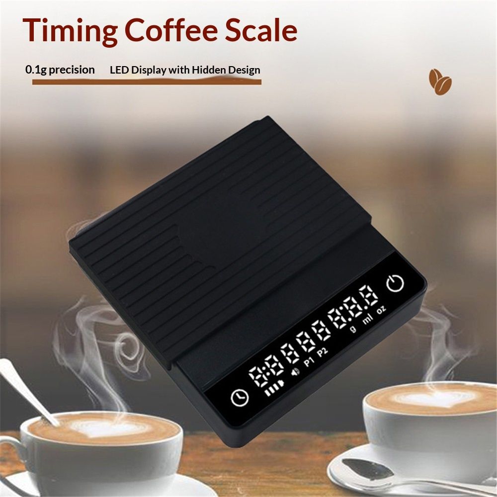Mini Coffee Scale, Multifunction Electronic Espresso Scale, Ultra Thin and LightMini Digital Food Kitchen Scale for Baking, Cooking(Black) — image 4