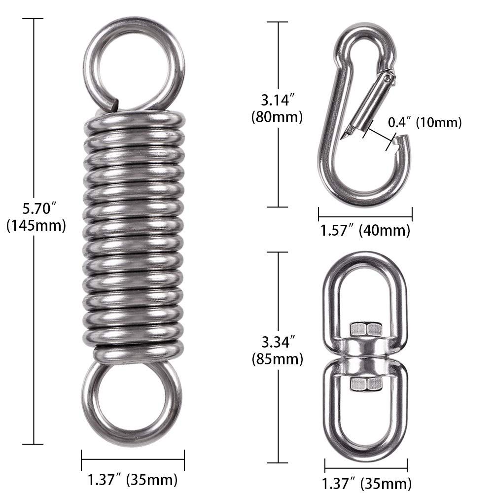 Hammock Chair Hanging Kit Swing Spring Hardware, Heavy Duty Suspension Swivel Hanger Hook for Punching Bags, Heavy Bag โ image 5