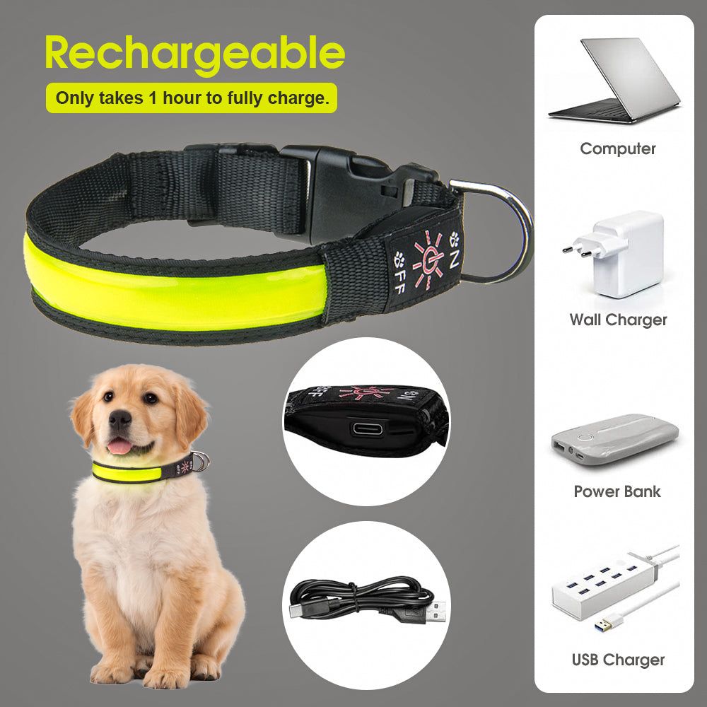 50cm Rechargeable Light-up LED Pet Collar — image 3