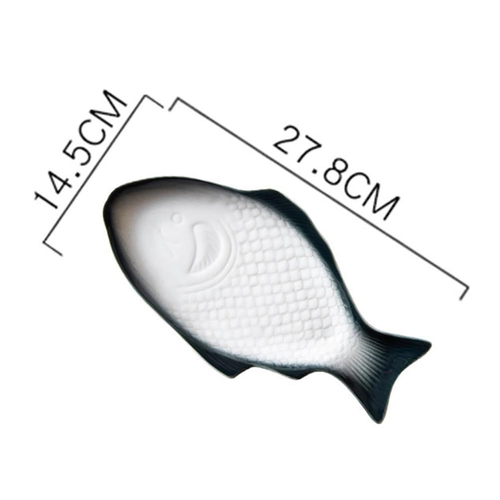 Porcelain Serving Platter Fish Shaped Plate Salad Bowl Dessert Bowl Seasoning Serving Bowls Appetizer Bowls Mixing Bowls for Home โ image 2