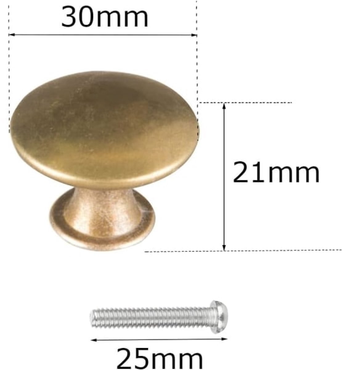 Cabinet Door Handles - Brass Door Handles - Antique Brass Handles - Cabinet Handles - 20 Items โ image 3