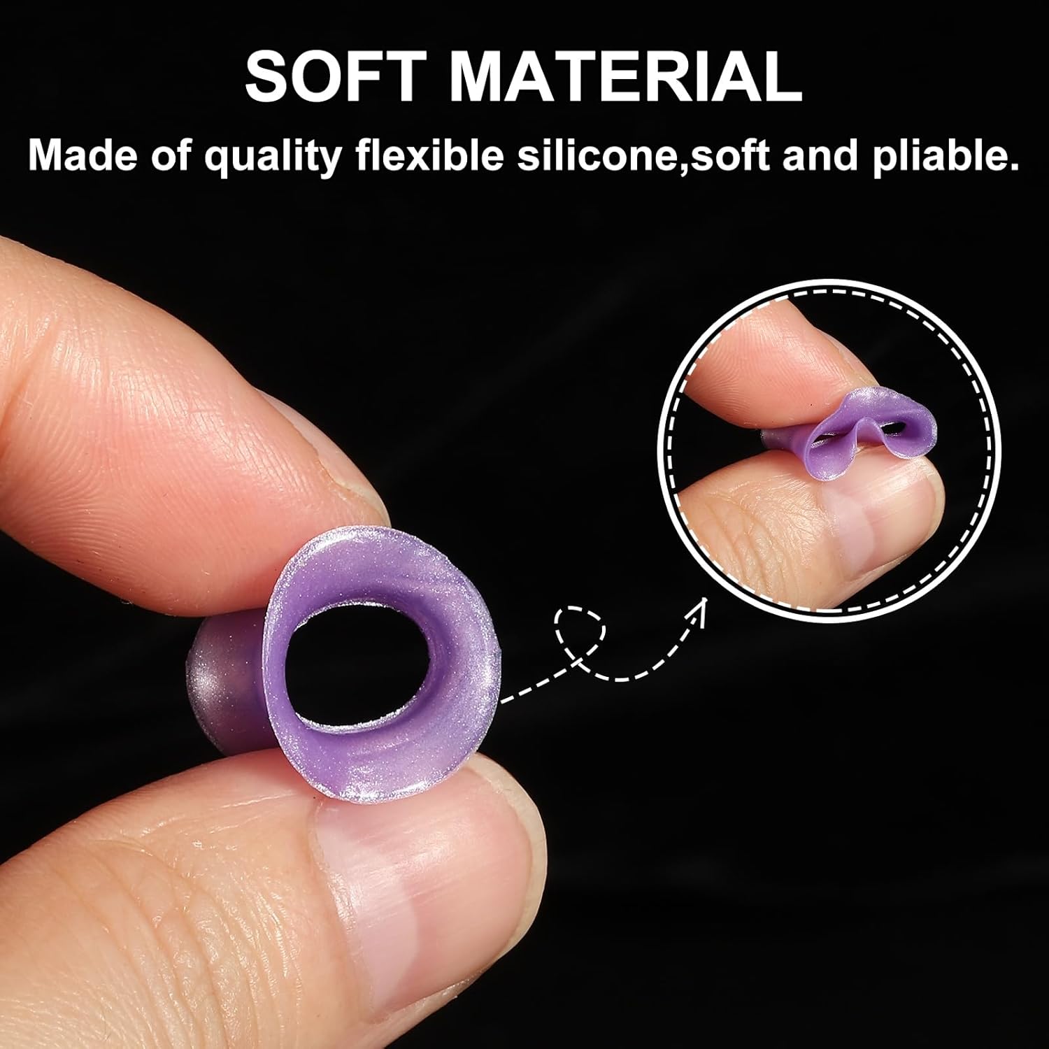 Silicone Ear Gauge, Flexible Ear Tunnels Plugs Double Flared Earring Stretchers Expander for Women Men — image 3