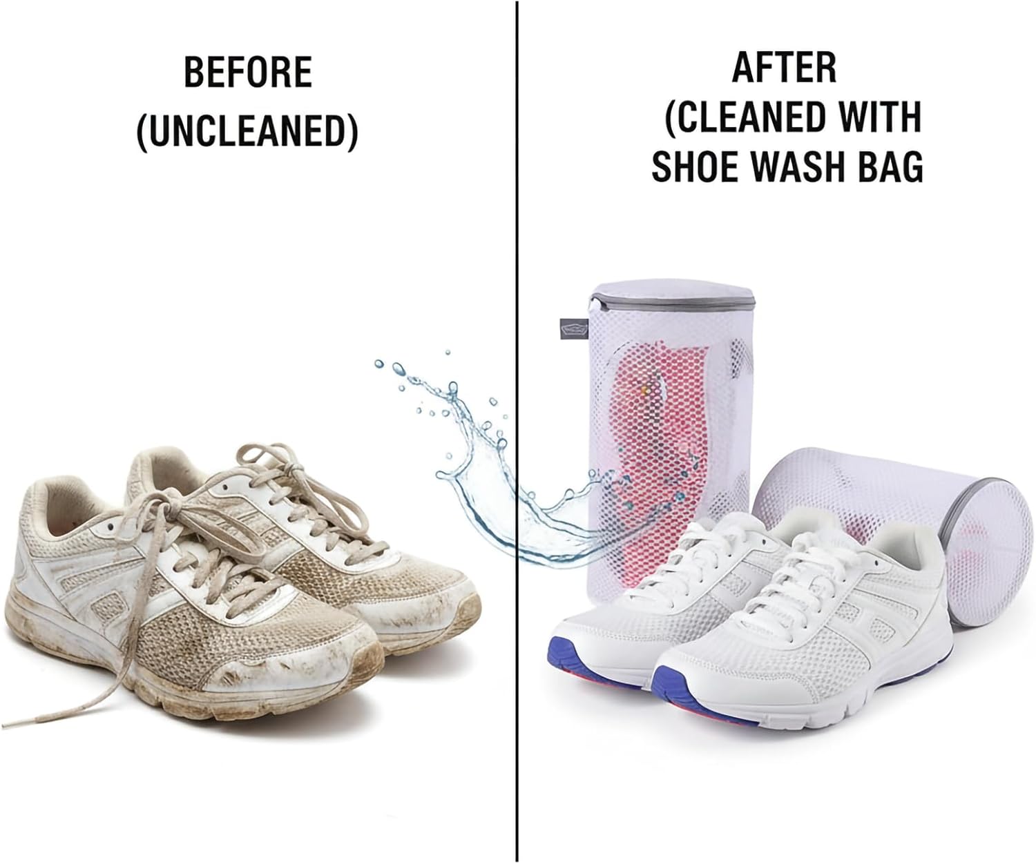 Kimmama Shoe Washing Machine Bag, Shoe Bag for Washing Machine, Mesh Laundry Bags for Sneakers, Footwear, Trainers, Slippers, Honeycomb Net, Grey Zipper, 7 × — image 4